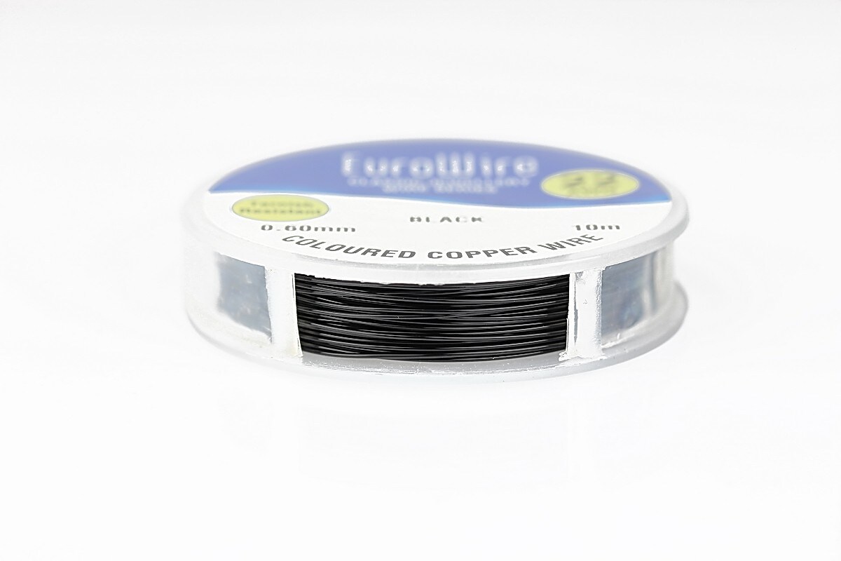 Sarma de modelaj cupru Negru, Non Tarnish, grosime 0,6mm, rola 10m