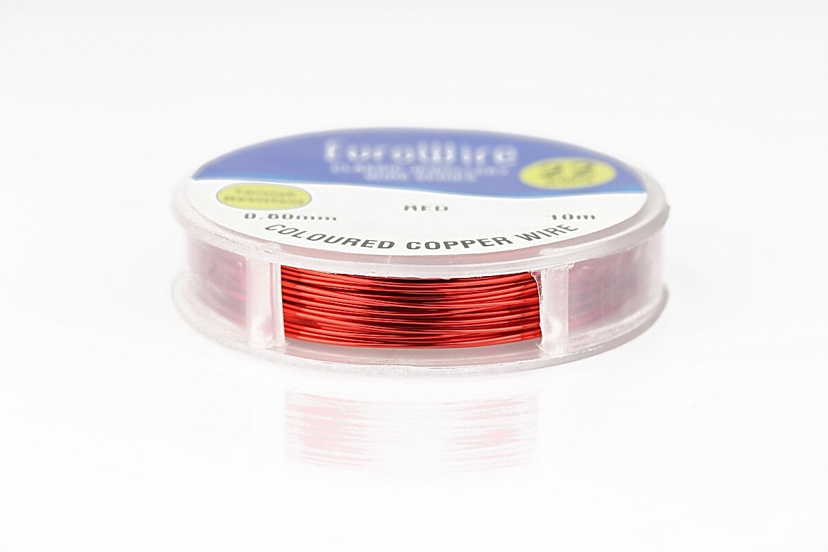 Sarma de modelaj cupru roșu, Non Tarnish, grosime 0,6 mm, rola 10m