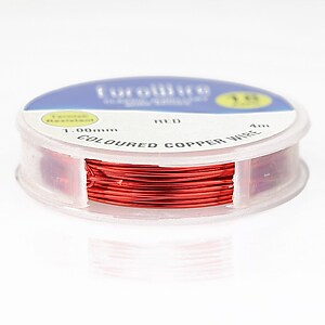 Sarma de modelaj din cupru, placata rosu, Non Tarnish, grosime 1 mm, rola 4m