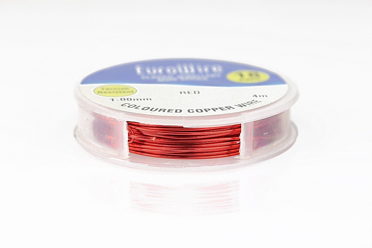 Sarma de modelaj cupru roșu, Non Tarnish, grosime 1 mm, rola 4m