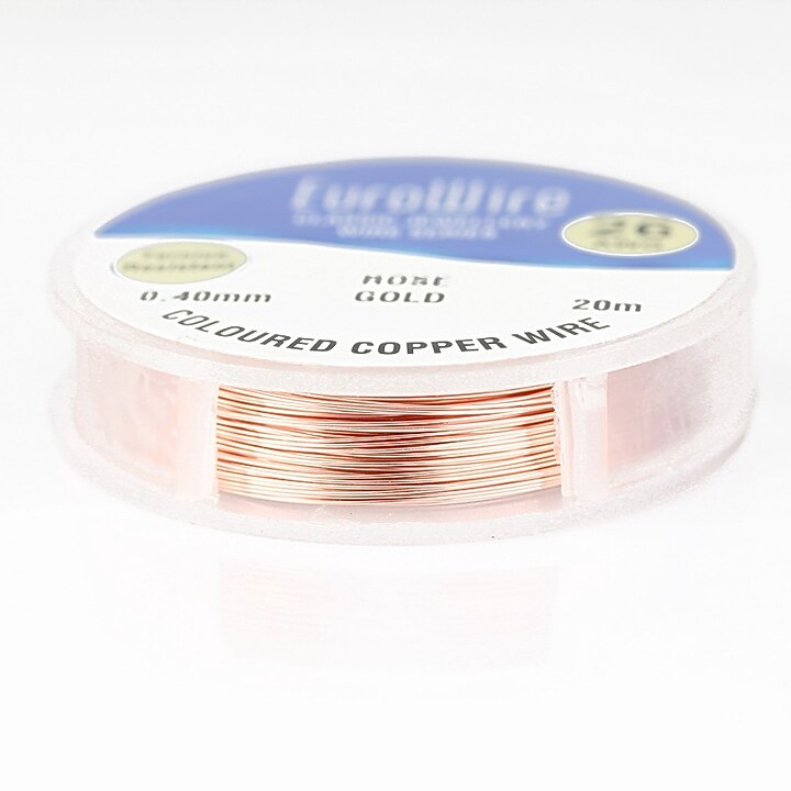 Sarma de modelaj cupru Rose Gold, Non Tarnish, grosime 0,4mm, rola 20m