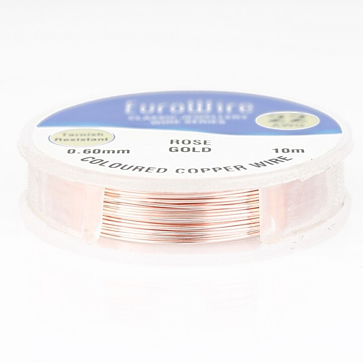 Sarma de modelaj cupru Rose Gold, Non Tarnish, grosime 0,6mm, rola 10m