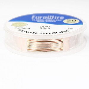 Sarma de modelaj cupru Rose Gold, Non Tarnish, grosime 0,8mm, rola 6m