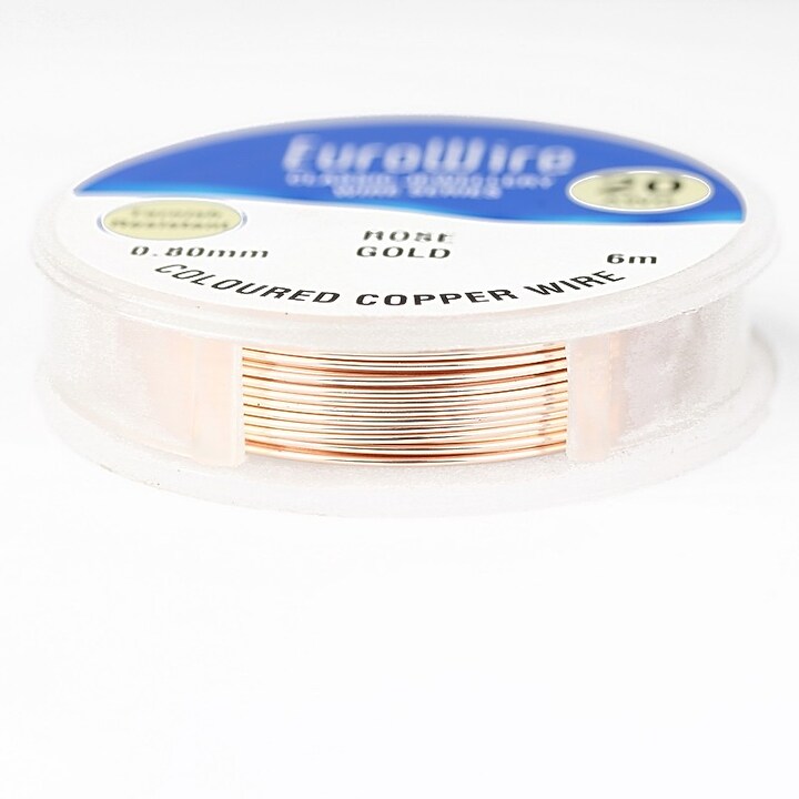 Sarma de modelaj cupru Rose Gold, Non Tarnish, grosime 0,8mm, rola 6m