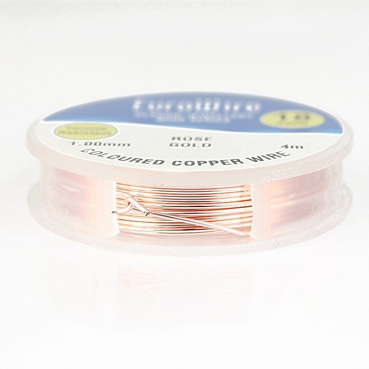 Sarma de modelaj cupru Rose Gold, Non Tarnish, grosime 1mm, rola 4m