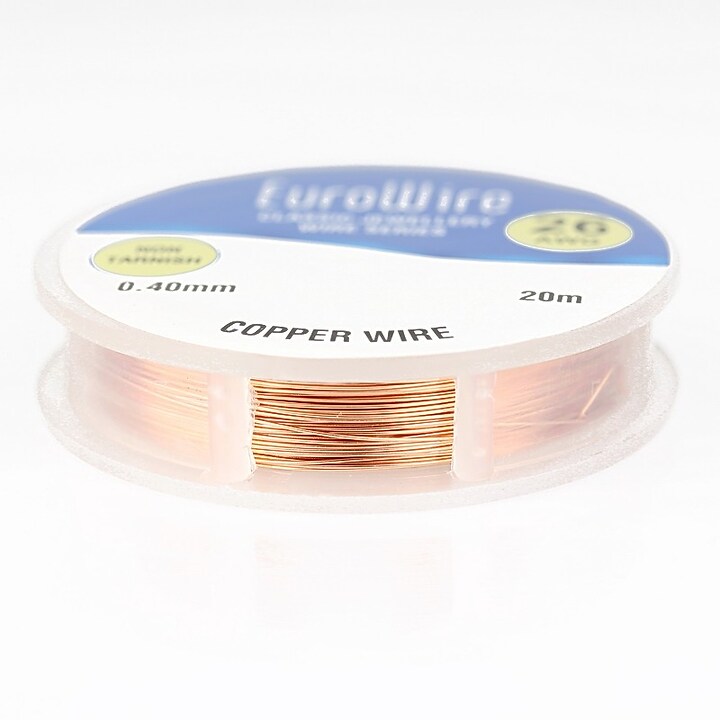 Sarma de modelaj cupru Copper, Non Tarnish, grosime 0,4mm, rola 20m