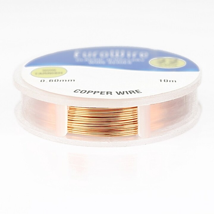 Sarma de modelaj cupru Copper, Non Tarnish, grosime 0,6mm, rola 10m