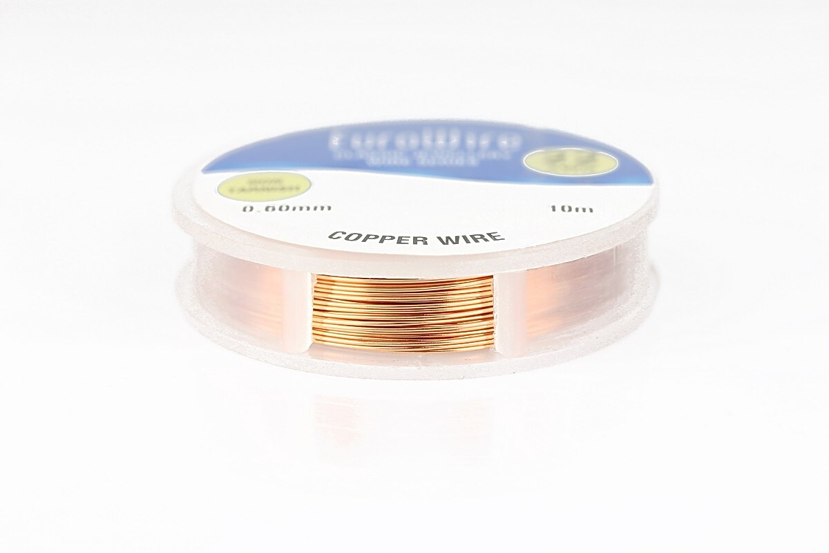 Sarma de modelaj cupru Copper, Non Tarnish, grosime 0,6mm, rola 10m