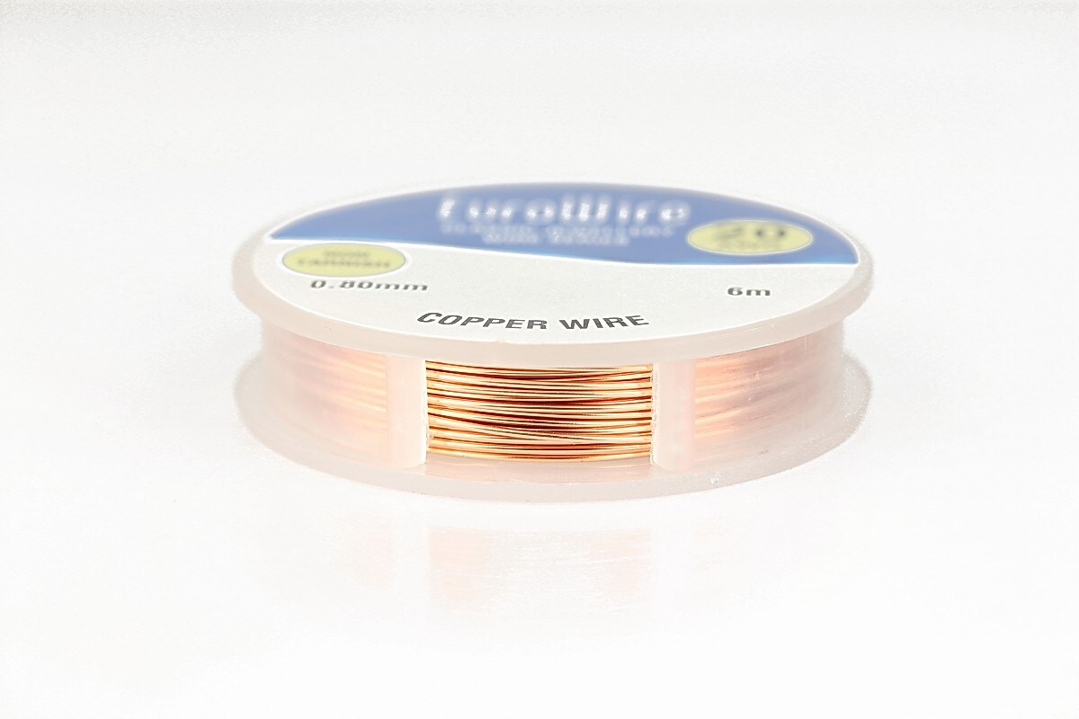 Sarma de modelaj cupru Copper, Non Tarnish, grosime 0,8mm, rola 6m