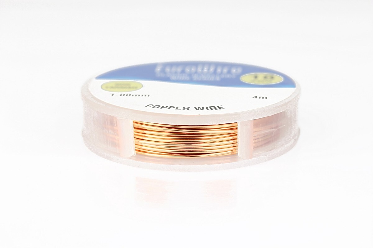 Sarma de modelaj cupru Copper, Non Tarnish, grosime 1mm, rola 4m