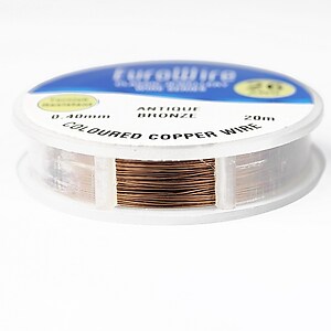 Sarma de modelaj cupru Antique Bronze, Non Tarnish, grosime 0,4mm, rola 20m