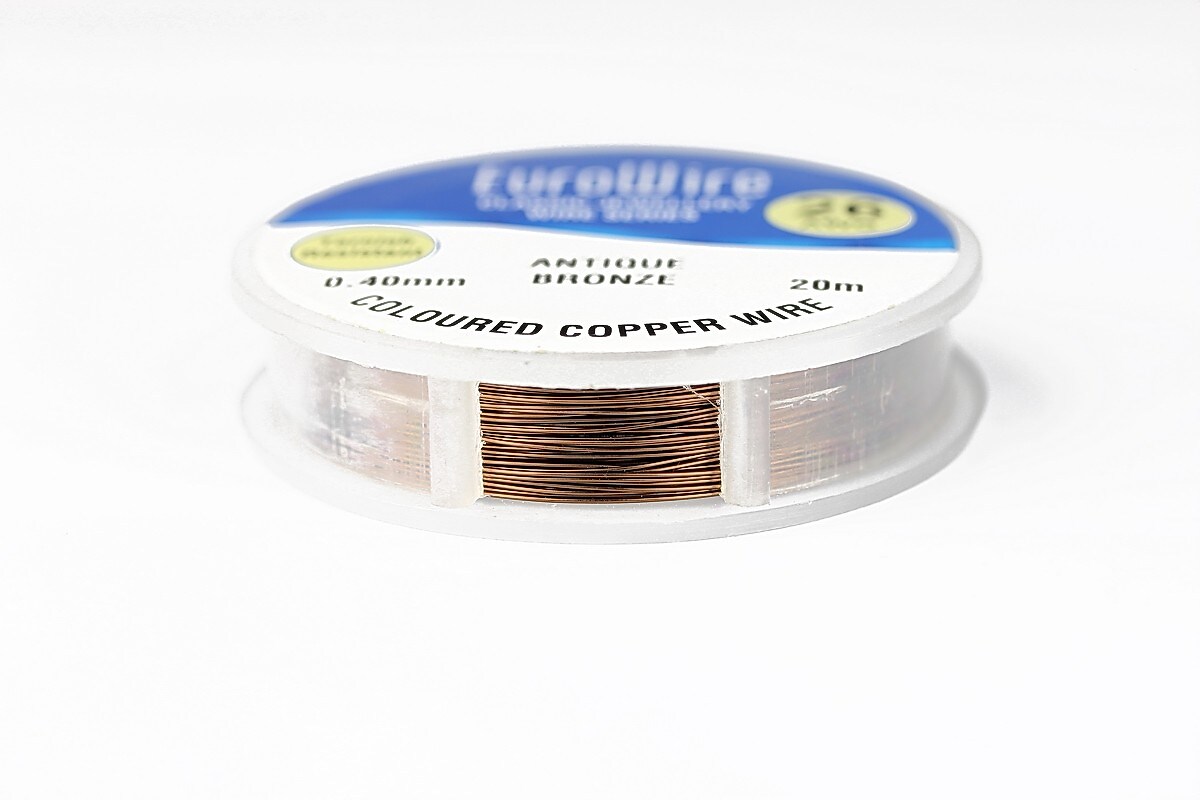 Sarma de modelaj cupru Antique Bronze, Non Tarnish, grosime 0,4mm, rola 20m