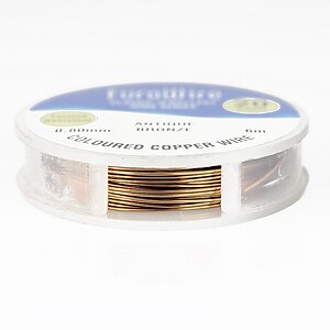 Sarma de modelaj cupru Antique Bronze, Non Tarnish, grosime 0,8mm, rola 6m