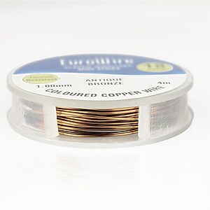Sarma de modelaj cupru Antique Bronze, Non Tarnish, grosime 1mm, rola 4m
