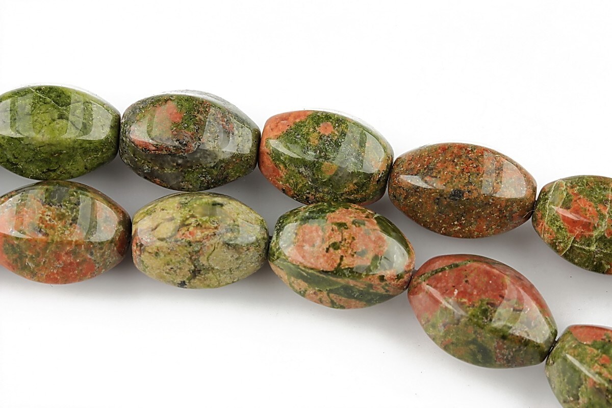 Unakite butoias fatete mari 14x10mm