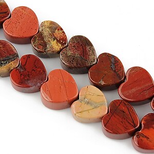 Jasp rosu inima 10mm