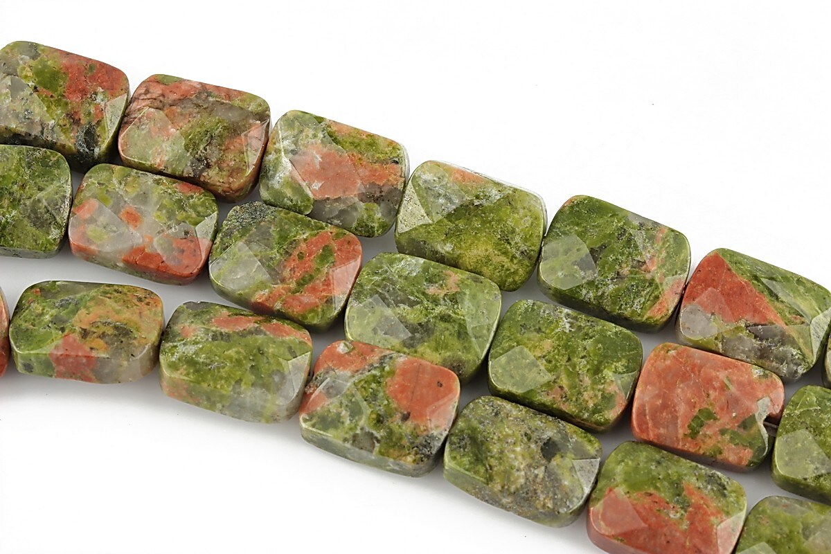 Unakite dreptunghi fatetat 11x8mm