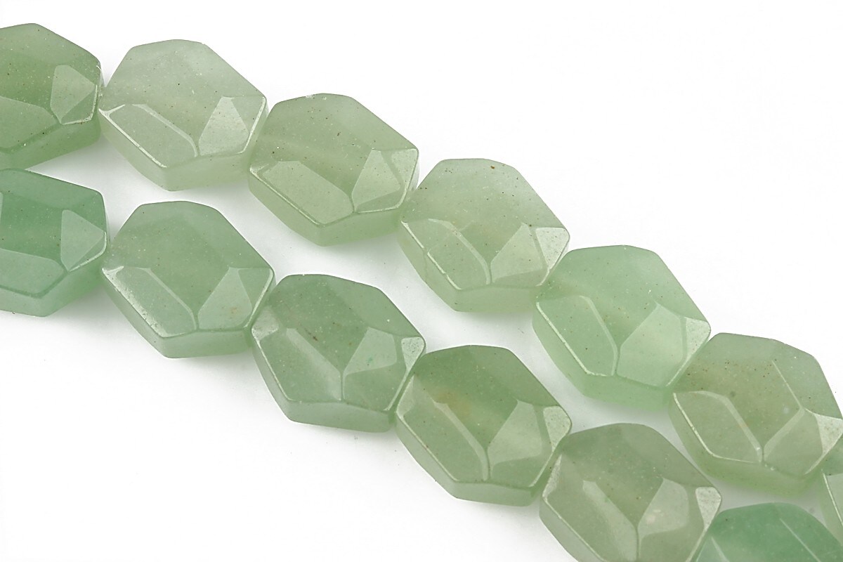 Aventurin verde hexagon fatetat 12x11mm