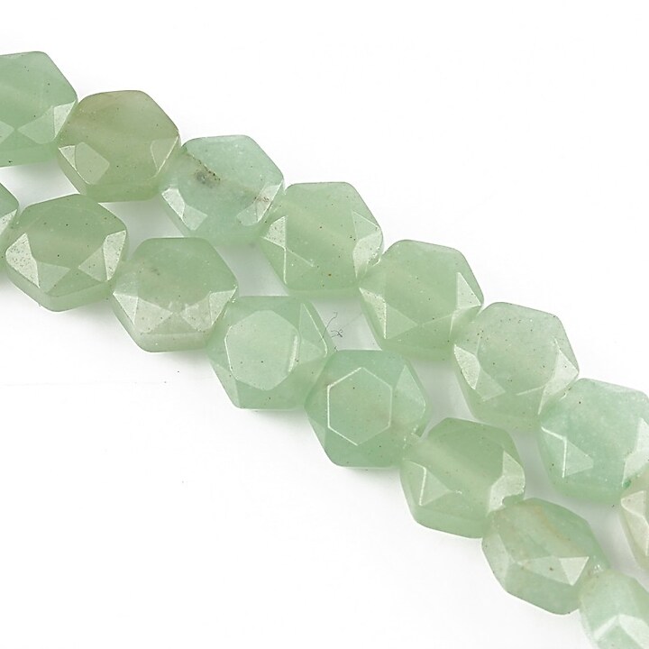 Aventurin verde hexagon fatetat 8mm