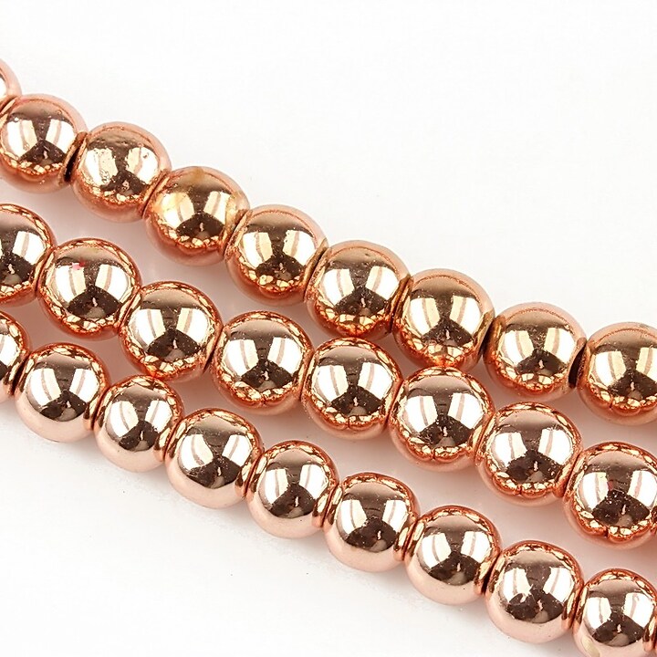 Hematit sfere 6mm - rose gold