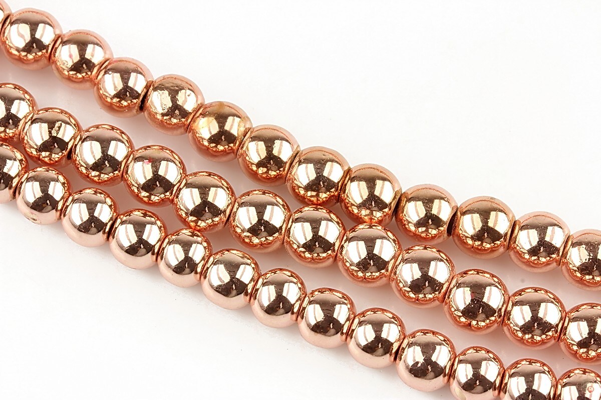 Hematit sfere 6mm - rose gold