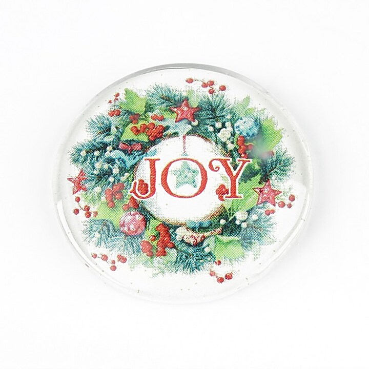 Cabochon sticla 30mm "Christmas" cod 1415