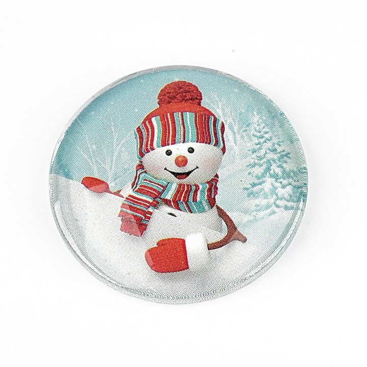 Cabochon sticla 30mm "Christmas" cod 1417