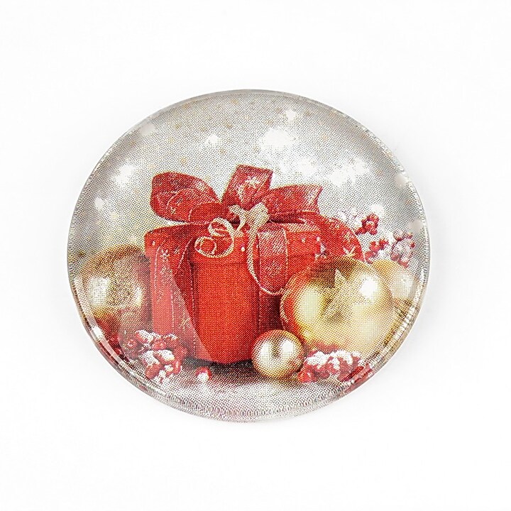 Cabochon sticla 30mm "Christmas" cod 1425