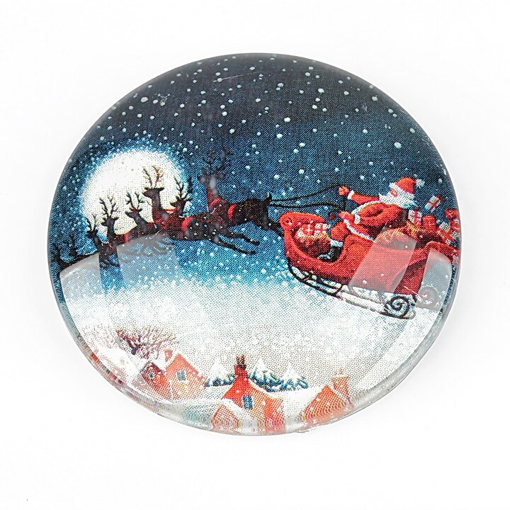 Cabochon sticla 35mm "Christmas" cod 1432