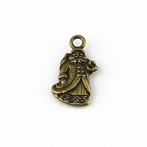 Charm bronz Mos Craciun 22x13mm