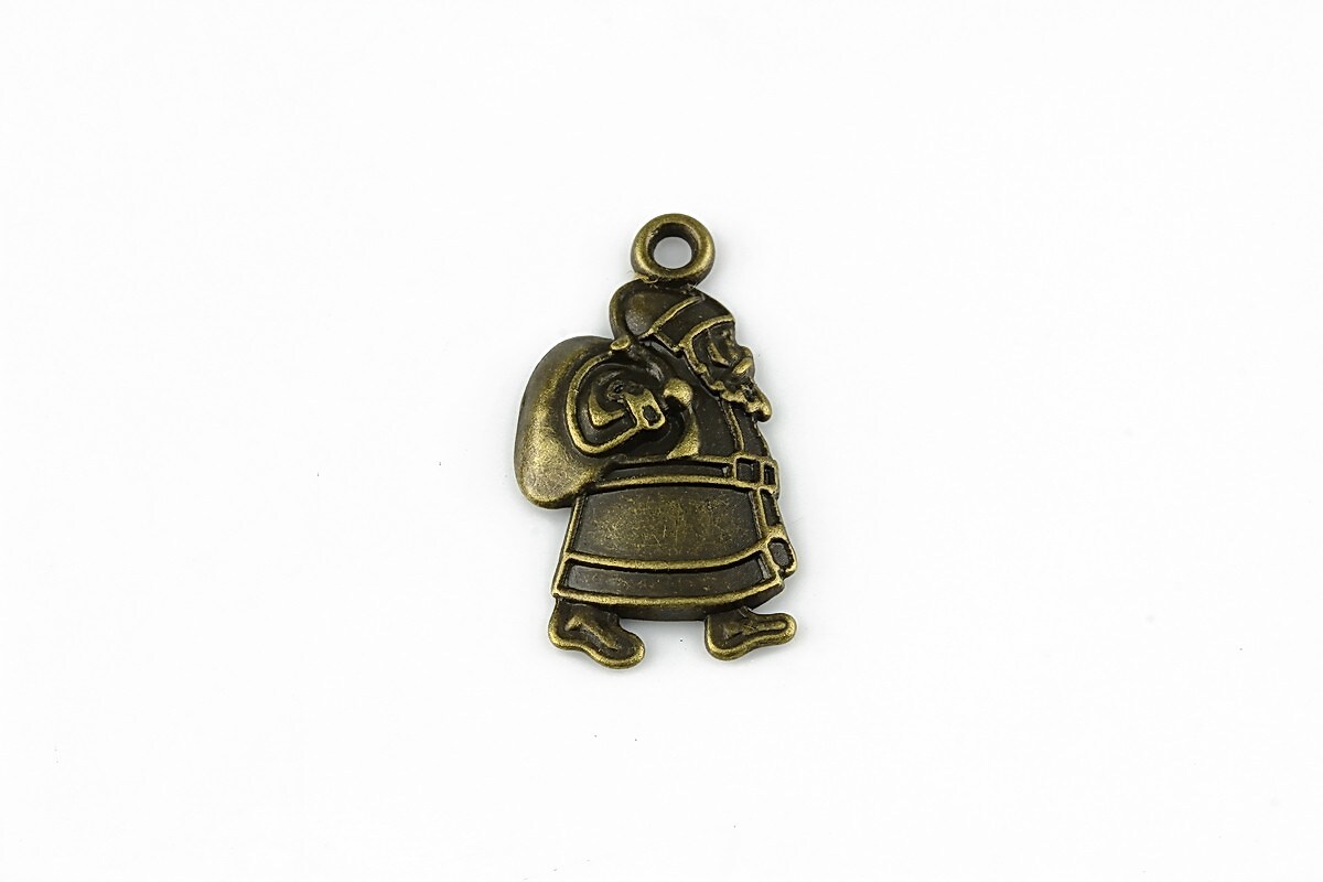 Charm bronz Mos Craciun 23x12mm