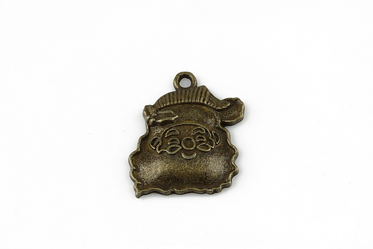 Charm bronz Mos Craciun 23x20mm