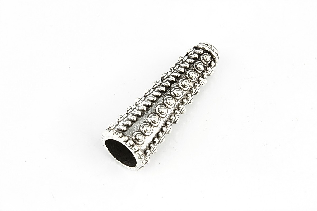 Capacele margele argintiu antichizat 29x10mm