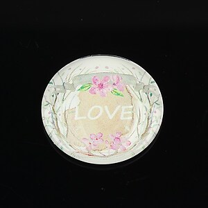 Cabochon sticla 25mm "Spring" cod 1440