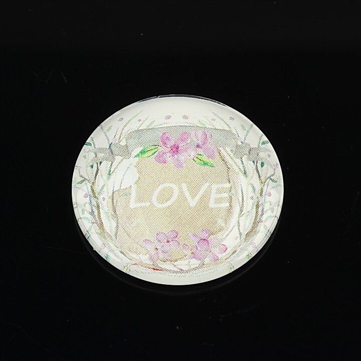 Cabochon sticla 25mm "Spring" cod 1440