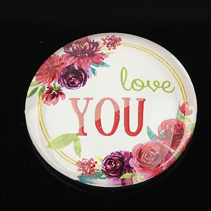 Cabochon sticla 35mm "Spring" cod 1450