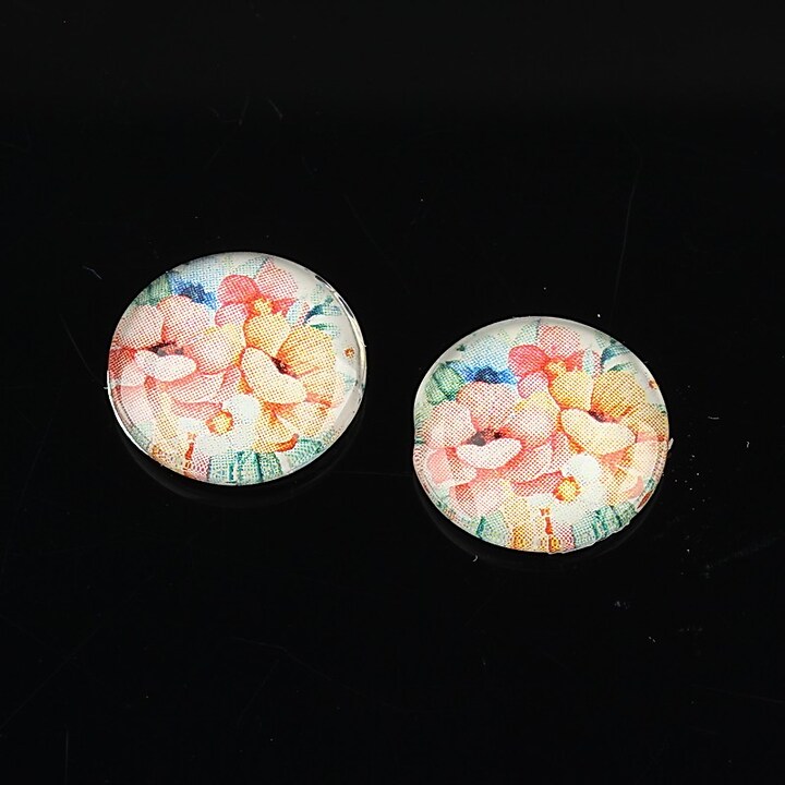 Cabochon sticla 14mm "Spring" cod 1456