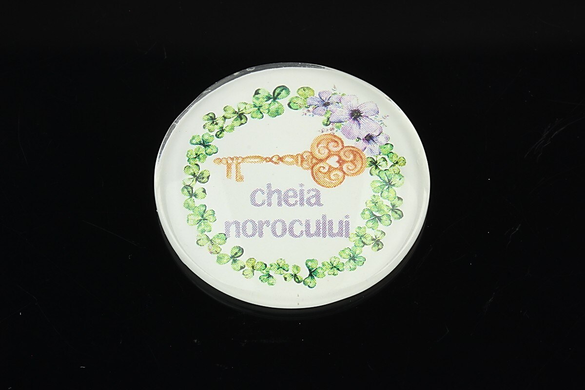 Cabochon sticla 30mm "Spring" cod 1459