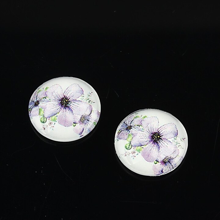 Cabochon sticla 14mm "Spring" cod 1461