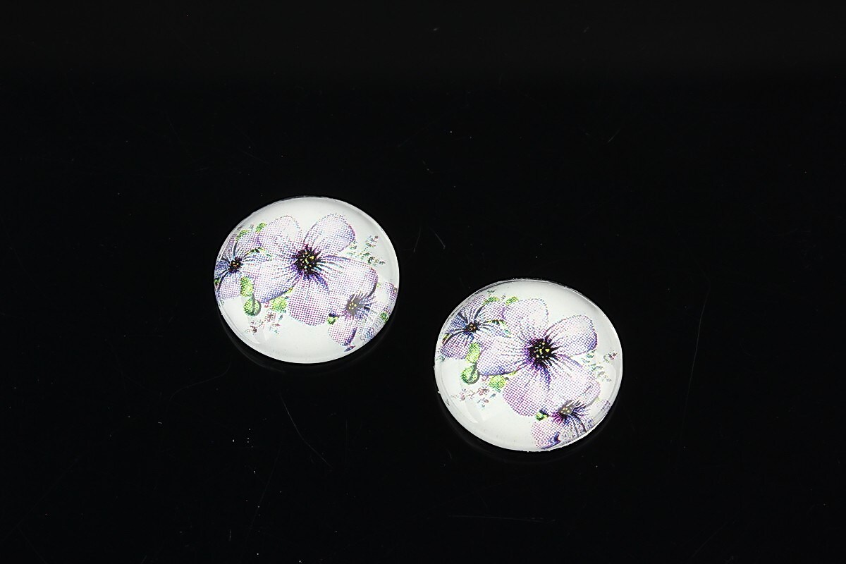 Cabochon sticla 14mm "Spring" cod 1461