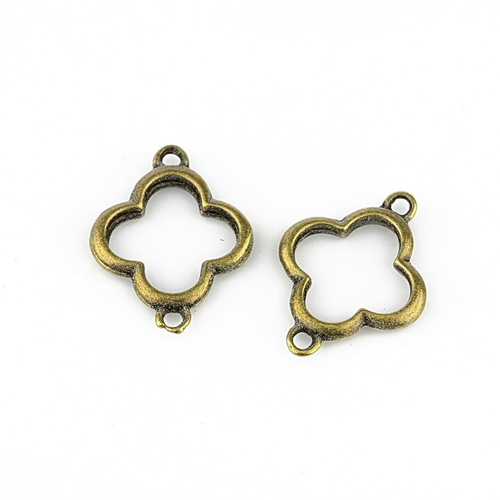 Link bronz floare 18x13mm