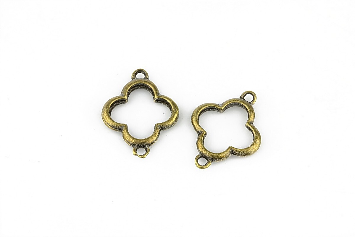 Link bronz floare 18x13mm