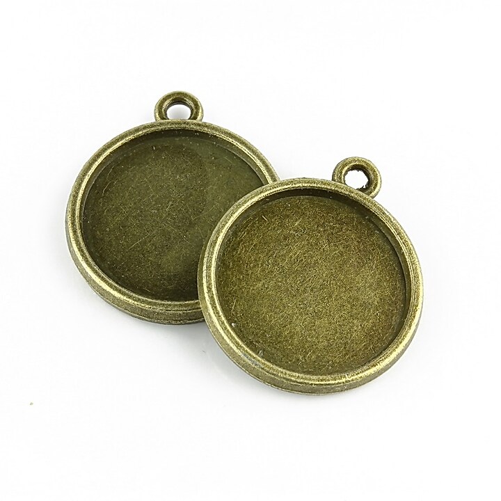 Baza cabochon bronz 22x19mm, interior 16mm