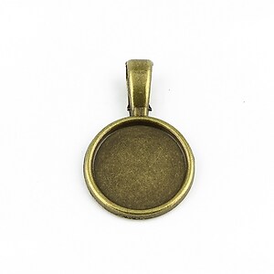 Baza cabochon bronz 26x16mm, interior 14mm