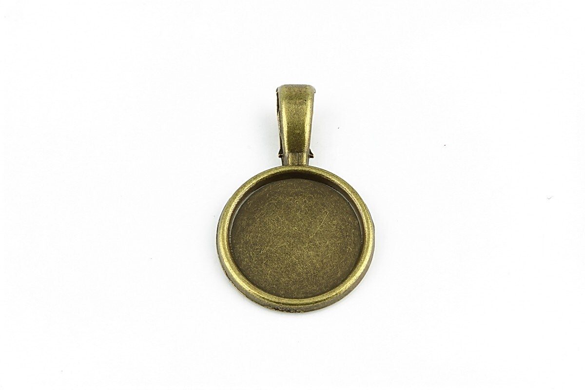 Baza cabochon bronz 26x16mm, interior 14mm