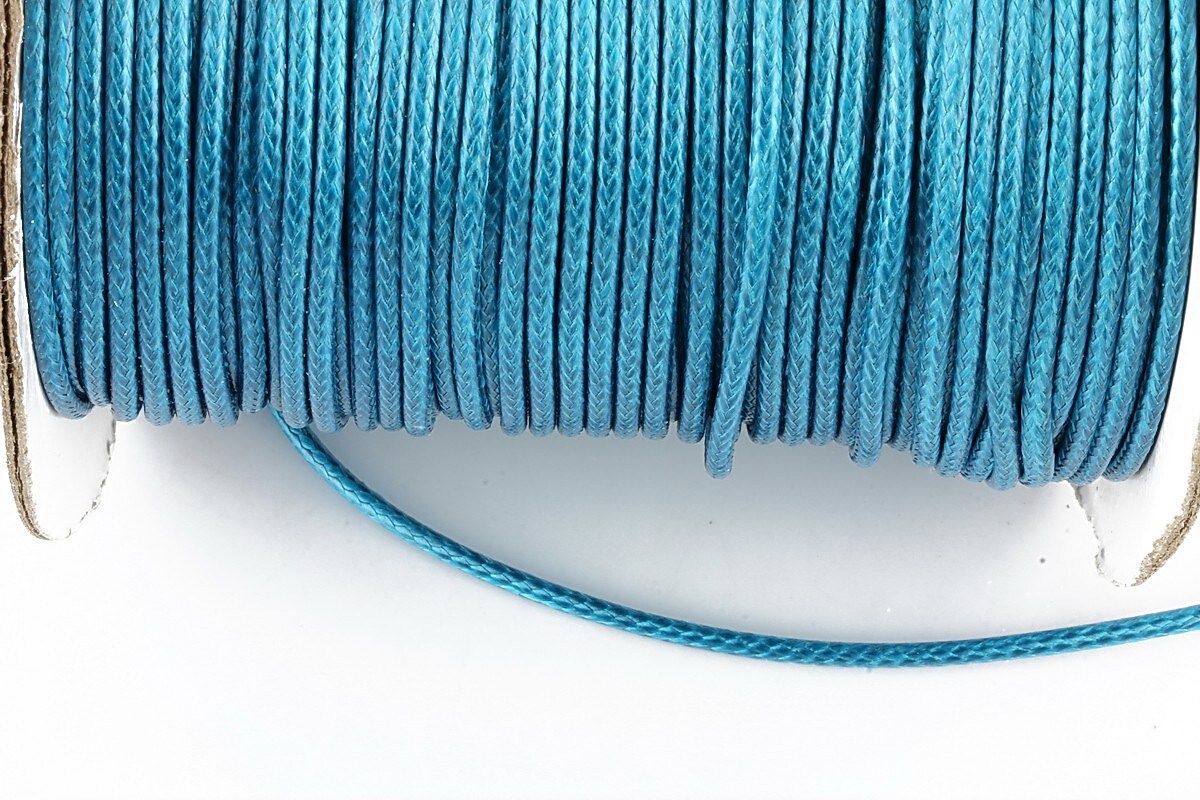 Snur cerat grosime 2mm, albastru turcoaz (5m)