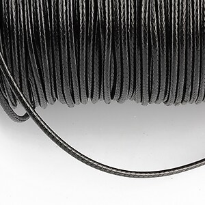 șnur cerat grosime 2 mm, negru (5m)