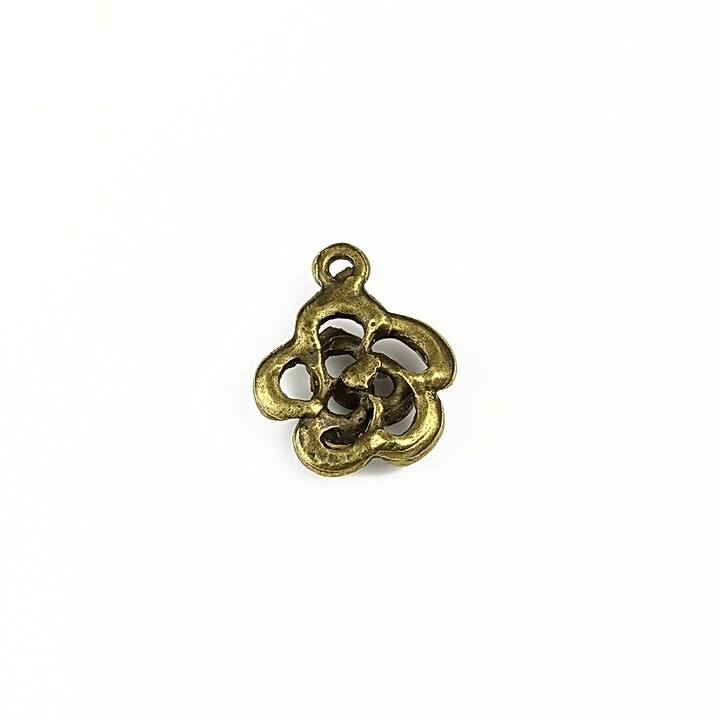 Charm bronz floare 17x14mm