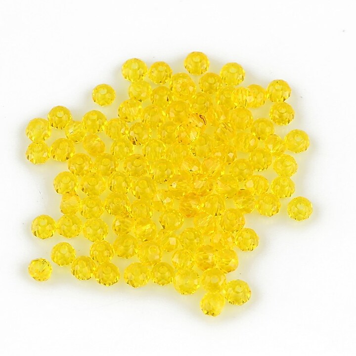 Cristale rondele 2x3mm - galben transparent - (10 buc.)