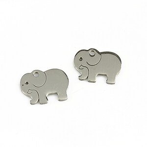 Charm otel inoxidabil elefant 11x14x1mm